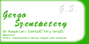 gergo szentpetery business card